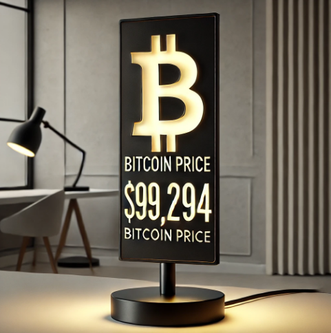 bitcoin price desk lamp